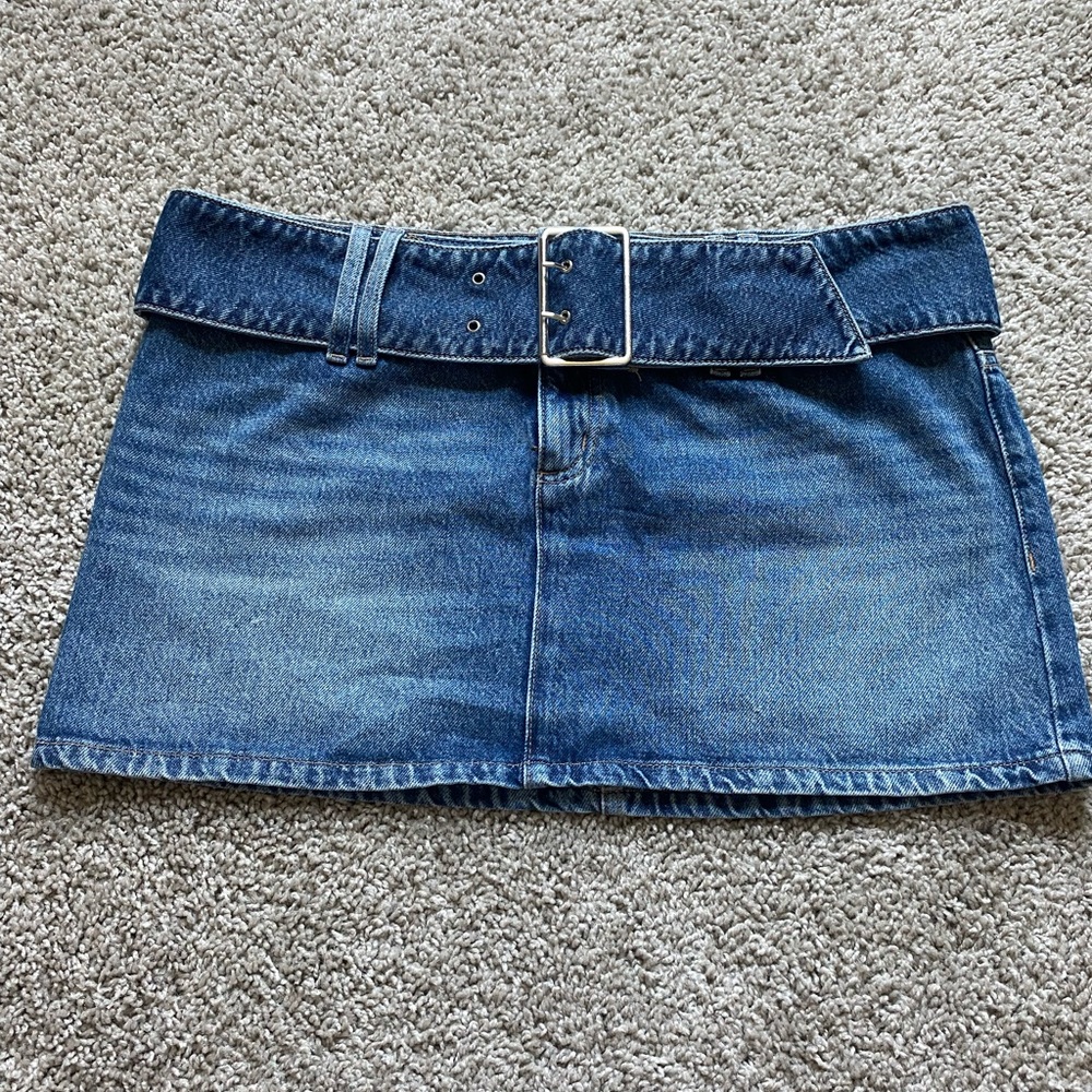 Denim mini skirt
